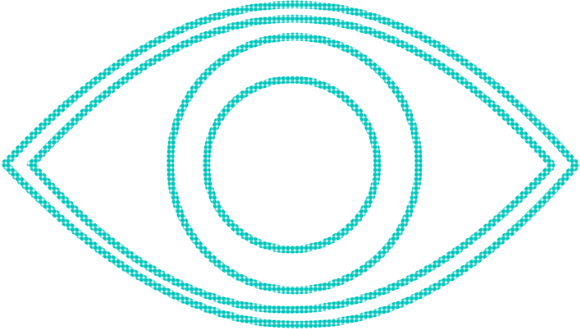 Logo of an eye made of small dots